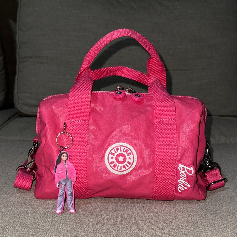 Kipling Barbie Pink satchel bag